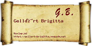 Gellért Brigitta névjegykártya